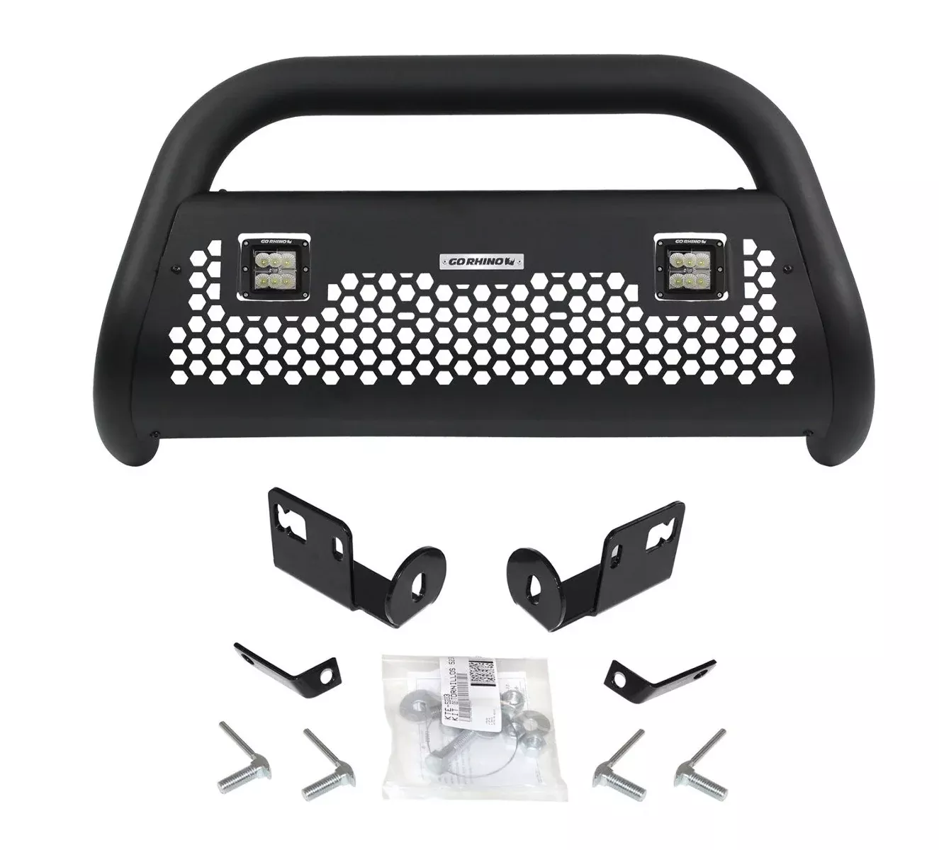 Go Rhino 55052LT RC2 LR - 2 lights - Complete kit: Front guard + Brackets + GR Lights