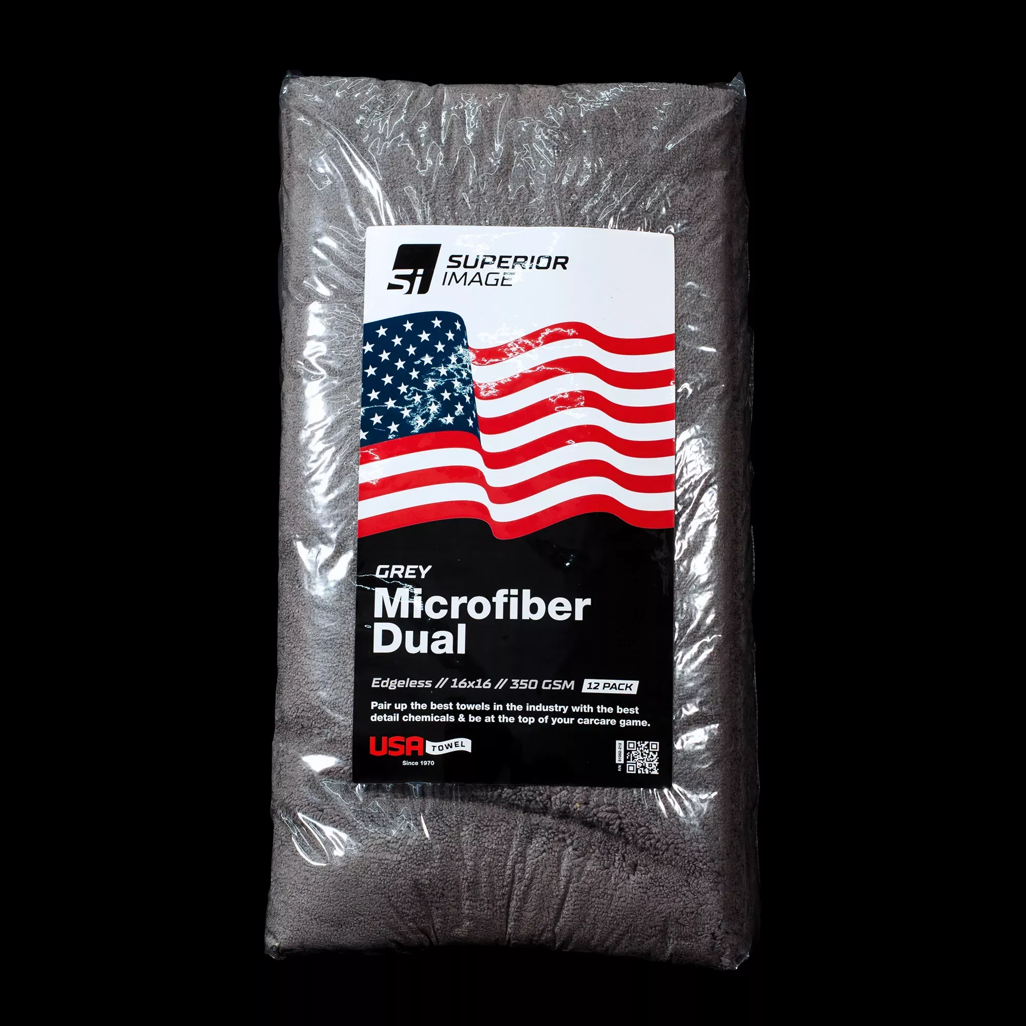 Grey Microfiber Dual Plush Towel