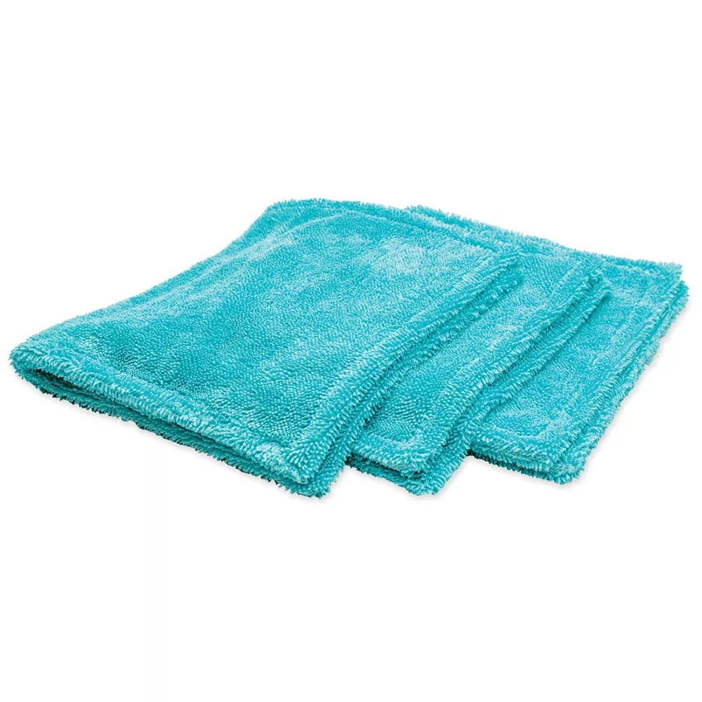 Griot's Garage PFM Edgeless Detailing Towels - 16 in x 9 in - Teal (3-Pack)