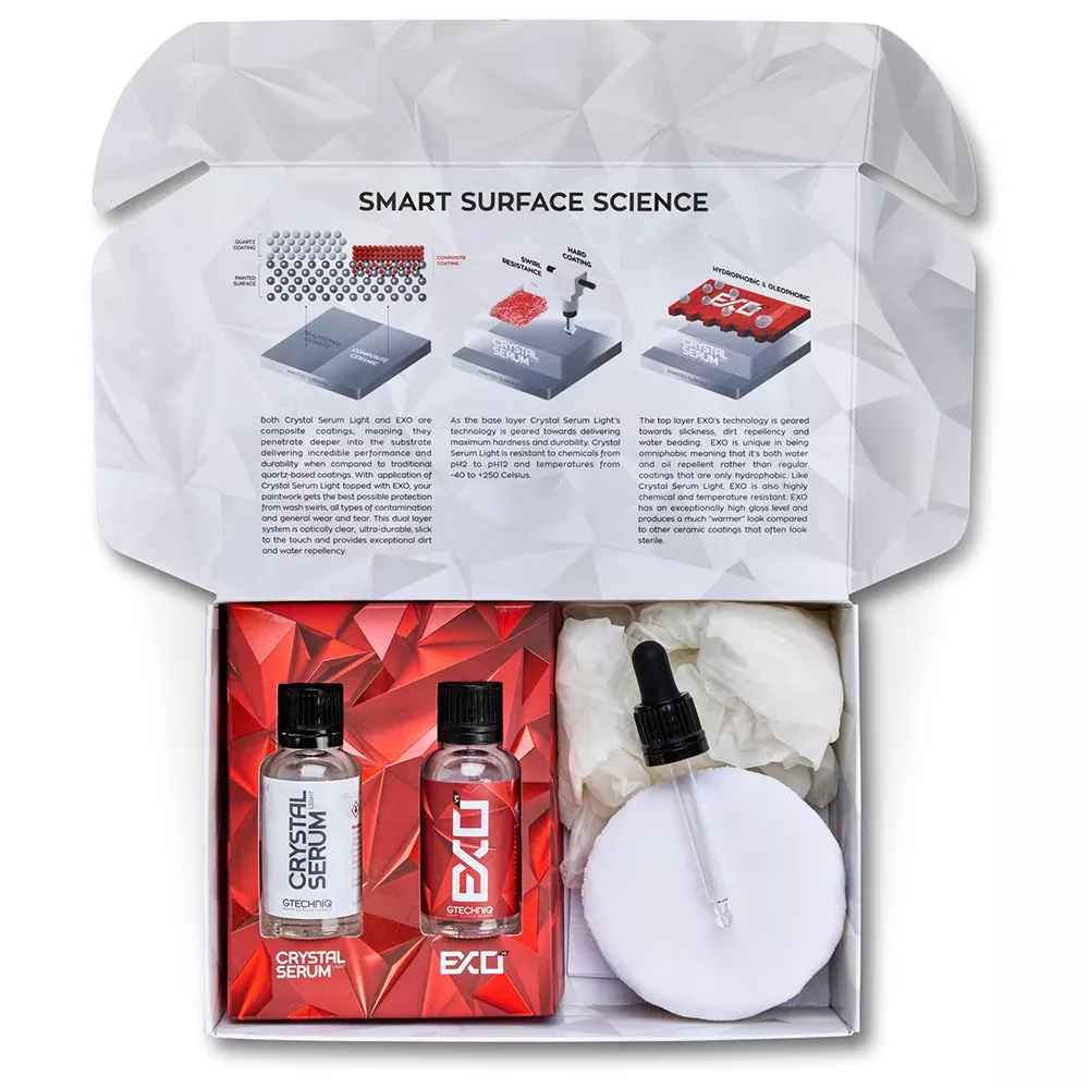 Gtechniq Complete Ceramic Coating Kit - EXO + Crystal Serum Light - 30 ml Kit