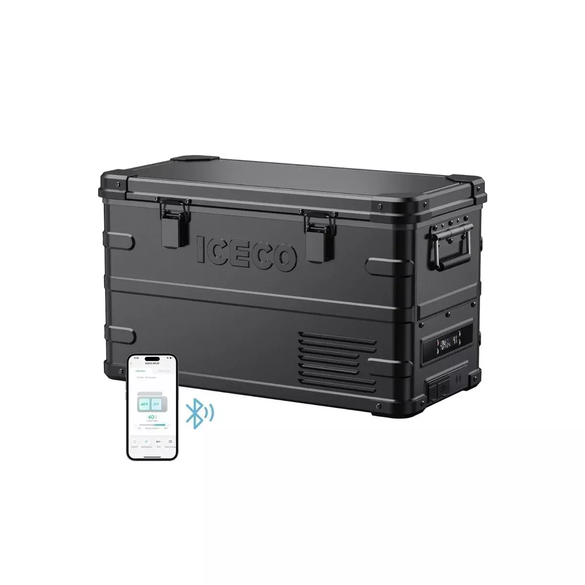 ICECO APL35 Dual Zone Aluminum Black Fridge 35 LT