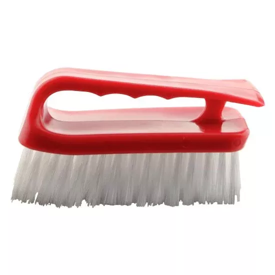 Iron Handle Jumbo Upholstery Brush with Scraper – Heavy-Duty Carpet & Fabric Cleaning Brush for Auto Detailing