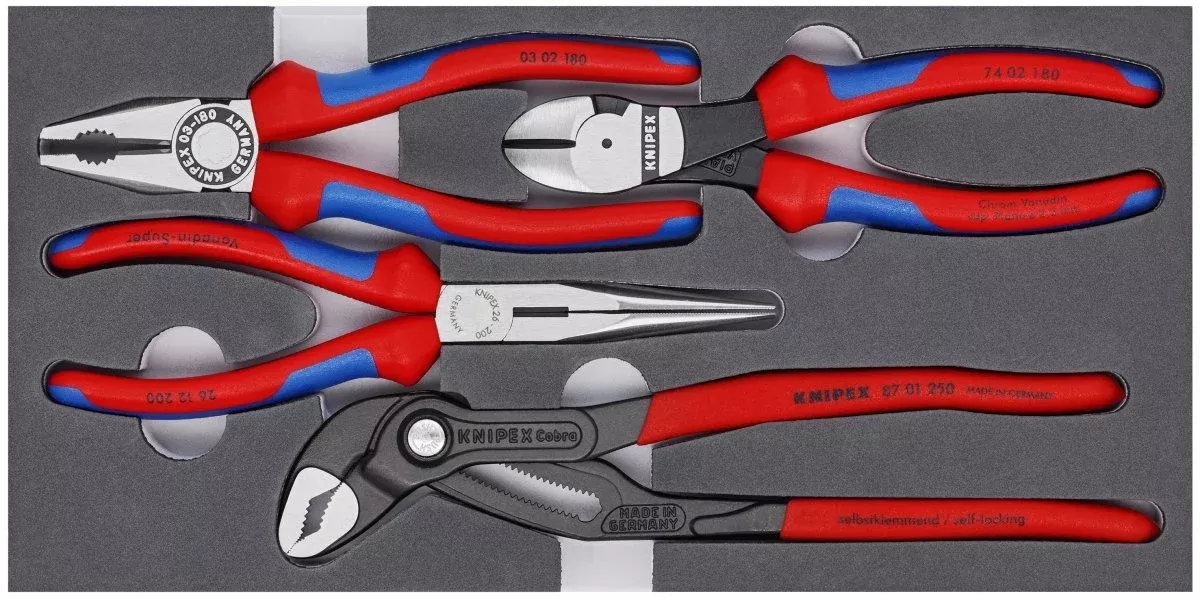 Knipex Basic Pliers Set In Foam Tray 5 Pieces 00 20 01 V15