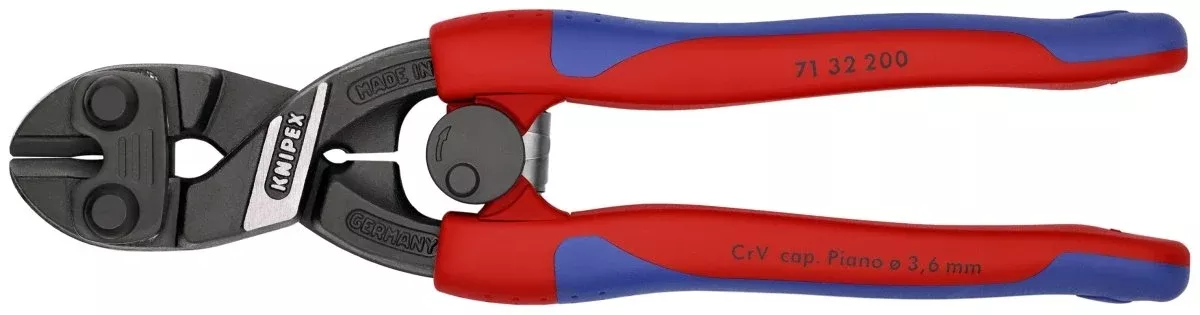 Knipex CoBalt High Leverage Compact Bolt Cutters 8" 71 32 200
