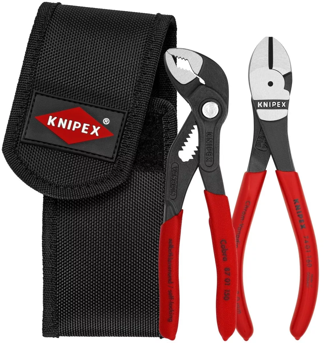 Knipex Cobra Mini Pliers Set With Pouch 2 Piece 00 20 72 V02