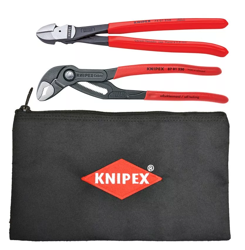 Knipex Cobra Pliers Set With Keeper And Pouch 2 Piece 9K 00 80 115 US