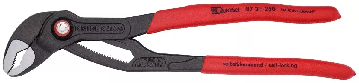 Knipex Cobra Quickset Water Pump Pliers 10" 87 21 250