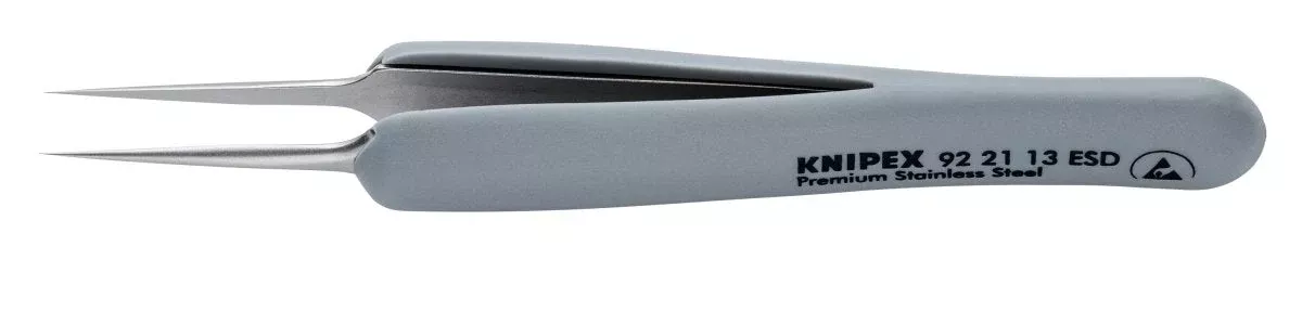 Knipex Stainless Needle Point Tips Precision Tweezers ESD 3 3/4" 92 21 13 ESD