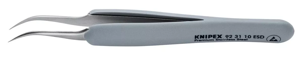 Knipex Stainless Steel Needle Point Tip Precision Tweezers ESD 5" 92 31 10 ESD
