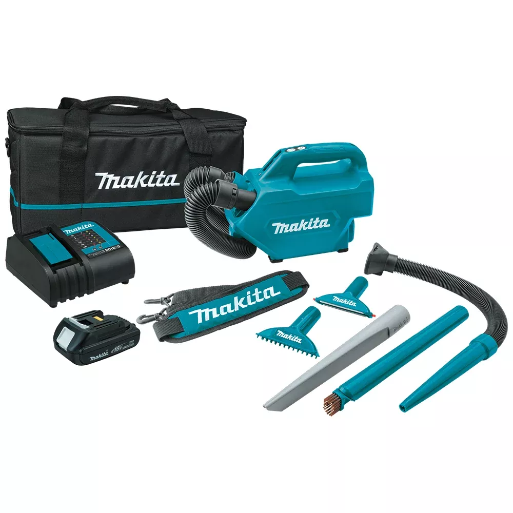 Makita 18V LXT Lithium-Ion Compact Handheld Canister Vacuum Kit - 1.5 Ah