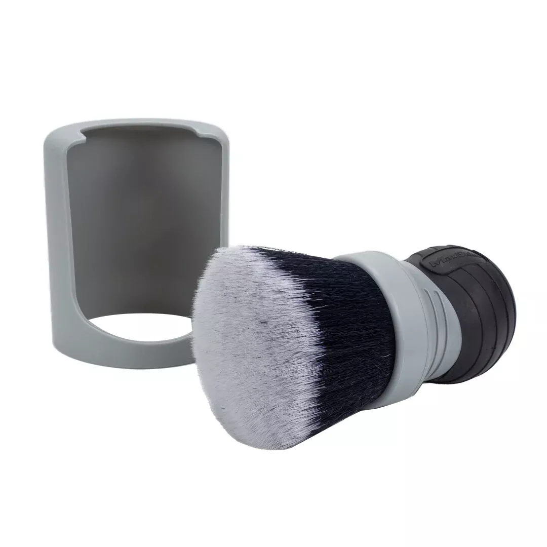 MaxShine Curved Grip XL Detailing Brush - Ultra Soft Bristle - Gray