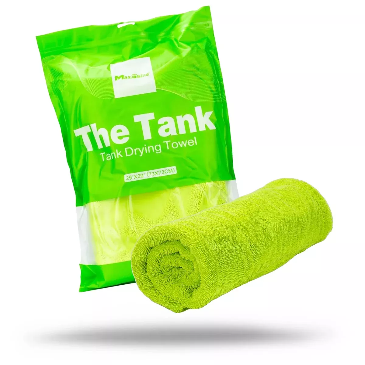 MaxShine "The Tank" Duo Twisted Loop Drying Towel - 1600GSM - 29 in x 29 in - Brilliant Green