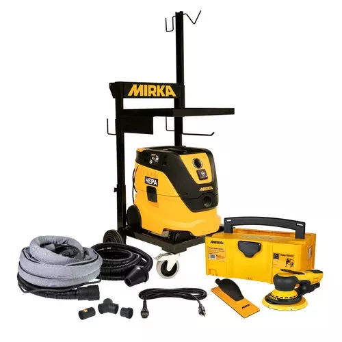 Mirka 6" Dust-Free Trolley System Electric Sander Kit