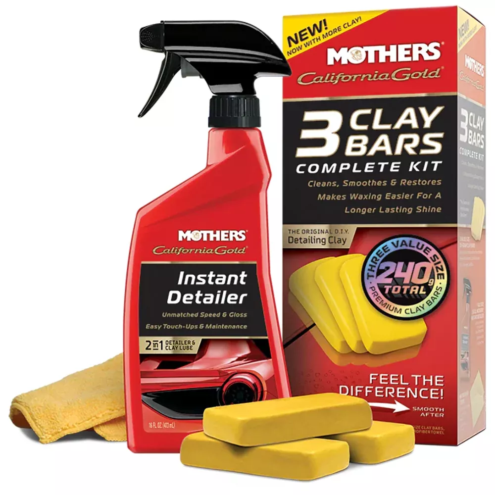Mothers California Gold 3 Clay Bars Complete Kit