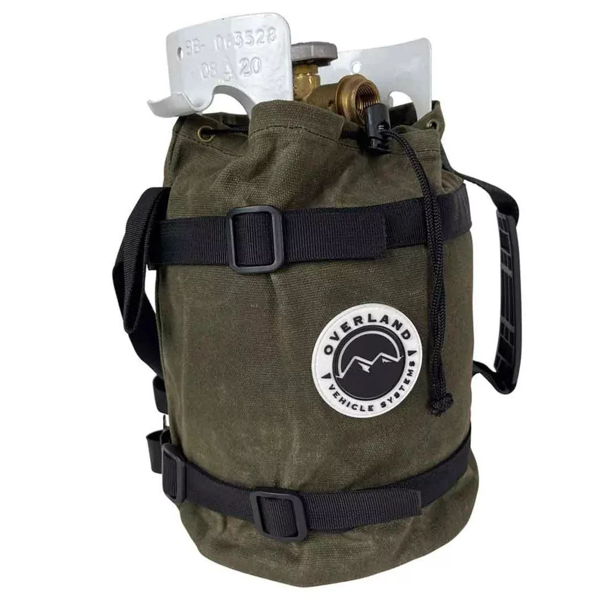 Overland Vehicle Systems Propane Bag W/Handle & Straps #16 Waxed Canvas Storage