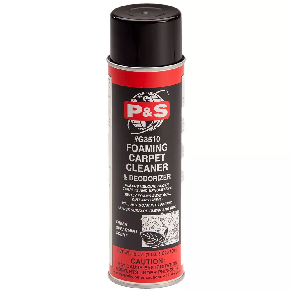 P&S Foaming Carpet Cleaner & Deodorizer - Fresh Spearmint Scent - 19 oz