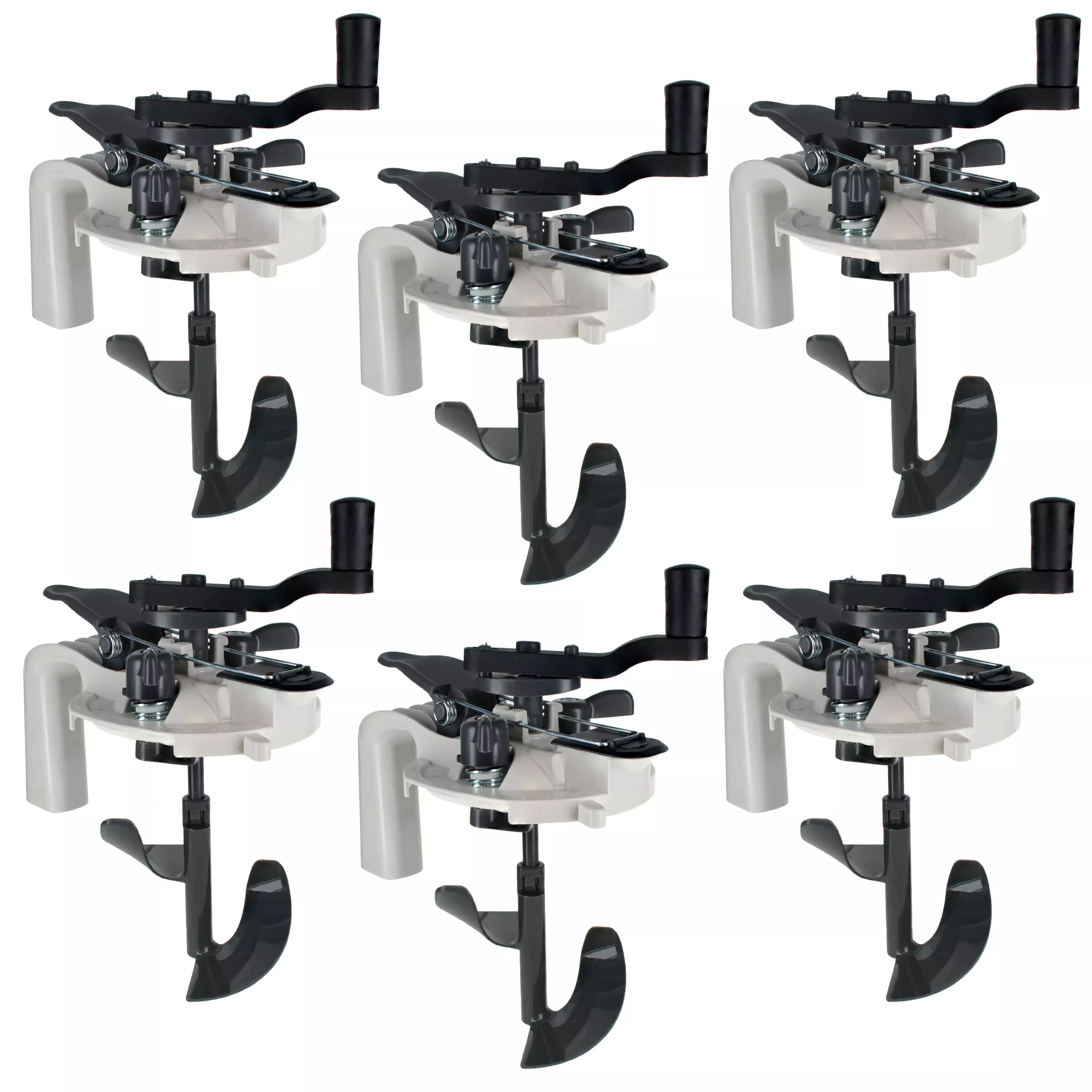 Paint Can Mixing Lid & Pouring Spout, 1 Quart Size, Pack of 6 - Mix Blade for Easy, Mess-Free Stirring, Pouring Storing - Pistol Grip Handle