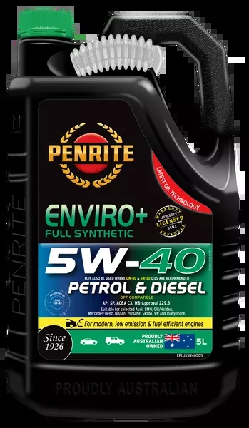 Penrite Enviro+ 5W-40 Engine Oil 5L - EPLUS5W40005