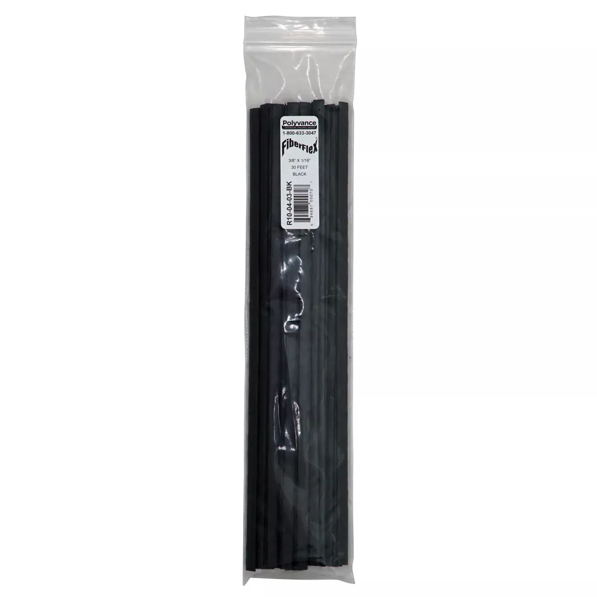 Polyvance FiberFlex Welding Rod R10-04-03-BK Black 3/8 in Width, 12 in Length, 30 ft Pack