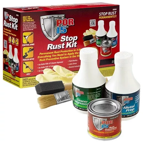 POR-15 Stop Rust Kit Gloss Black Rust Prevention System