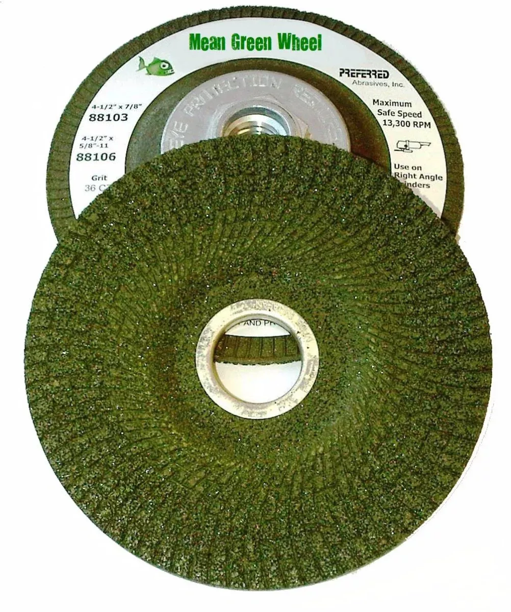 Preferred Abrasives Mean Green Grinding Wheels 36-CZ Grit 88106