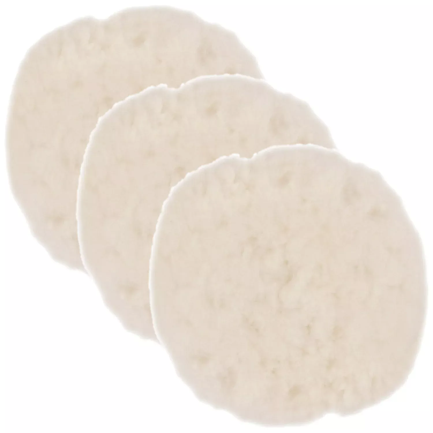 Premium 9 Inch Wool Buffing Pads (3 Pack) - Synthetic Wool Buffer Pads, Polishing Pad for Car Detailing - 1 Inch Thick Pile, Tie-On Bonnet Buffing