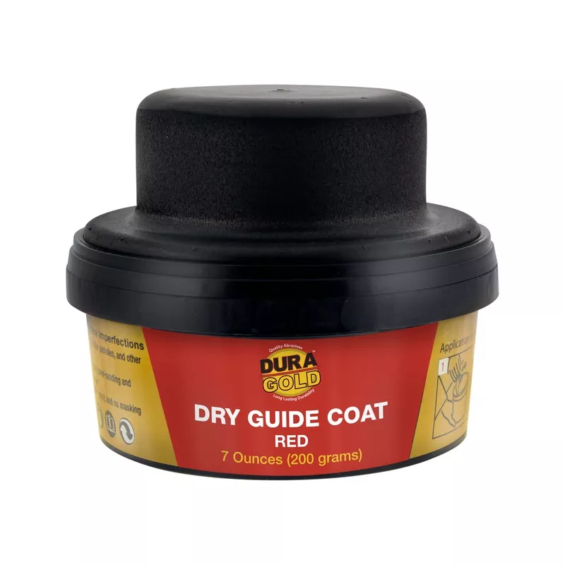 Premium Red Dry Guide Coat Kit, 7 Ounces (200 Grams) - Powder That Instantly Highlights Auto Bodyshop Repair Surface Imperfections, Defects