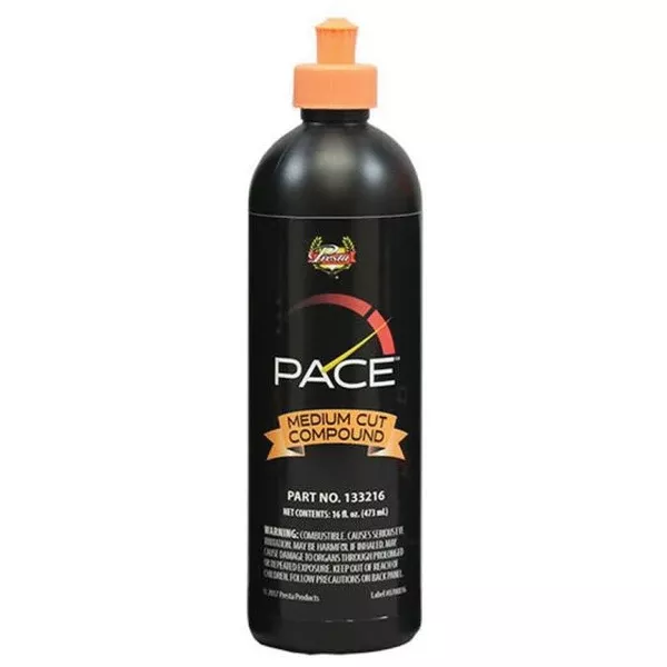 Presta PACE Medium Cut Compound 133216 16 oz Light Orange Bottle