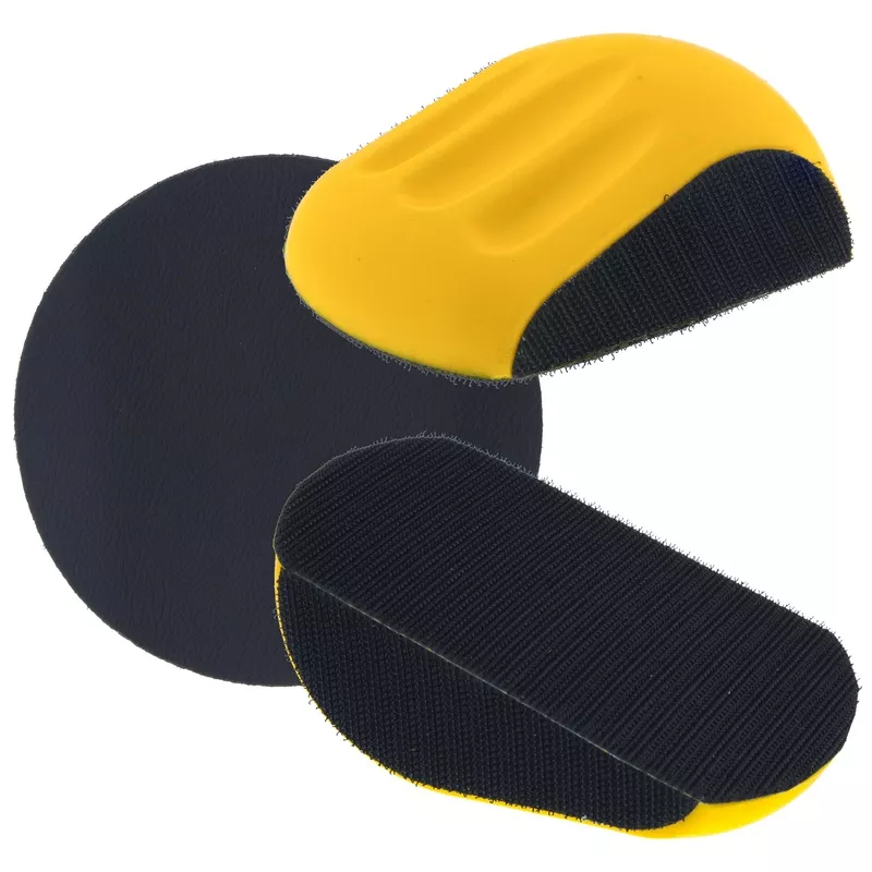 Pro Series 6" Mouse-Shaped Hand Sanding Block Pad for Hook & Loop, PSA 6" DA Sanding Discs, 2 Pack, Conversion Adapter Pad for PSA Sandpaper