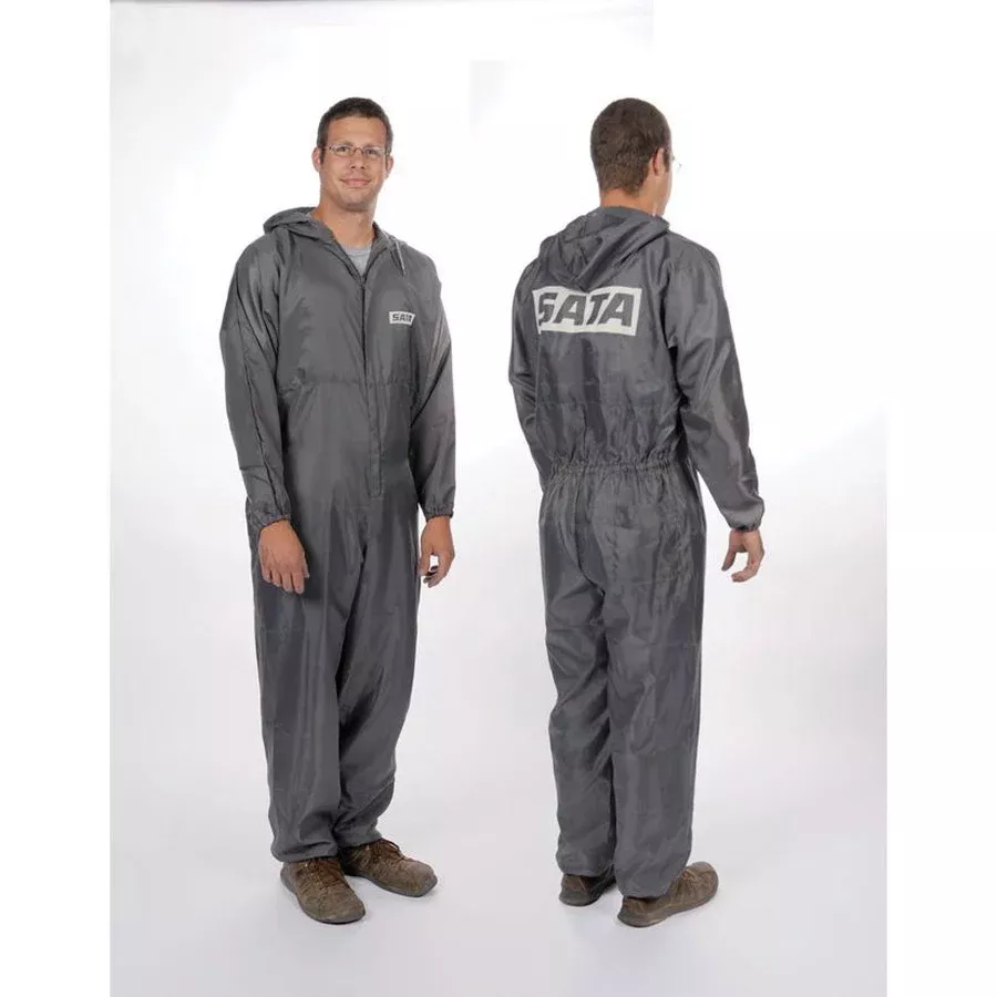SATA Dan-Am Paint Suit 520056G Large Gray Elastic Waist