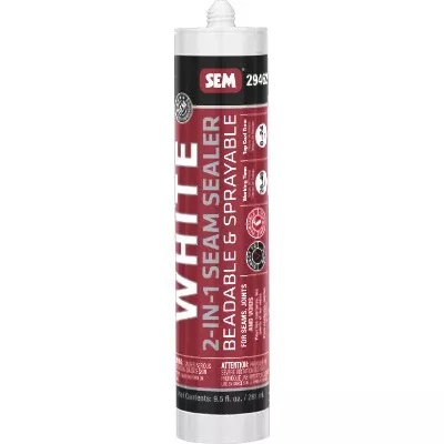 SEM 29462 White 2-in-1 Seam Sealer 9.5 oz Tube