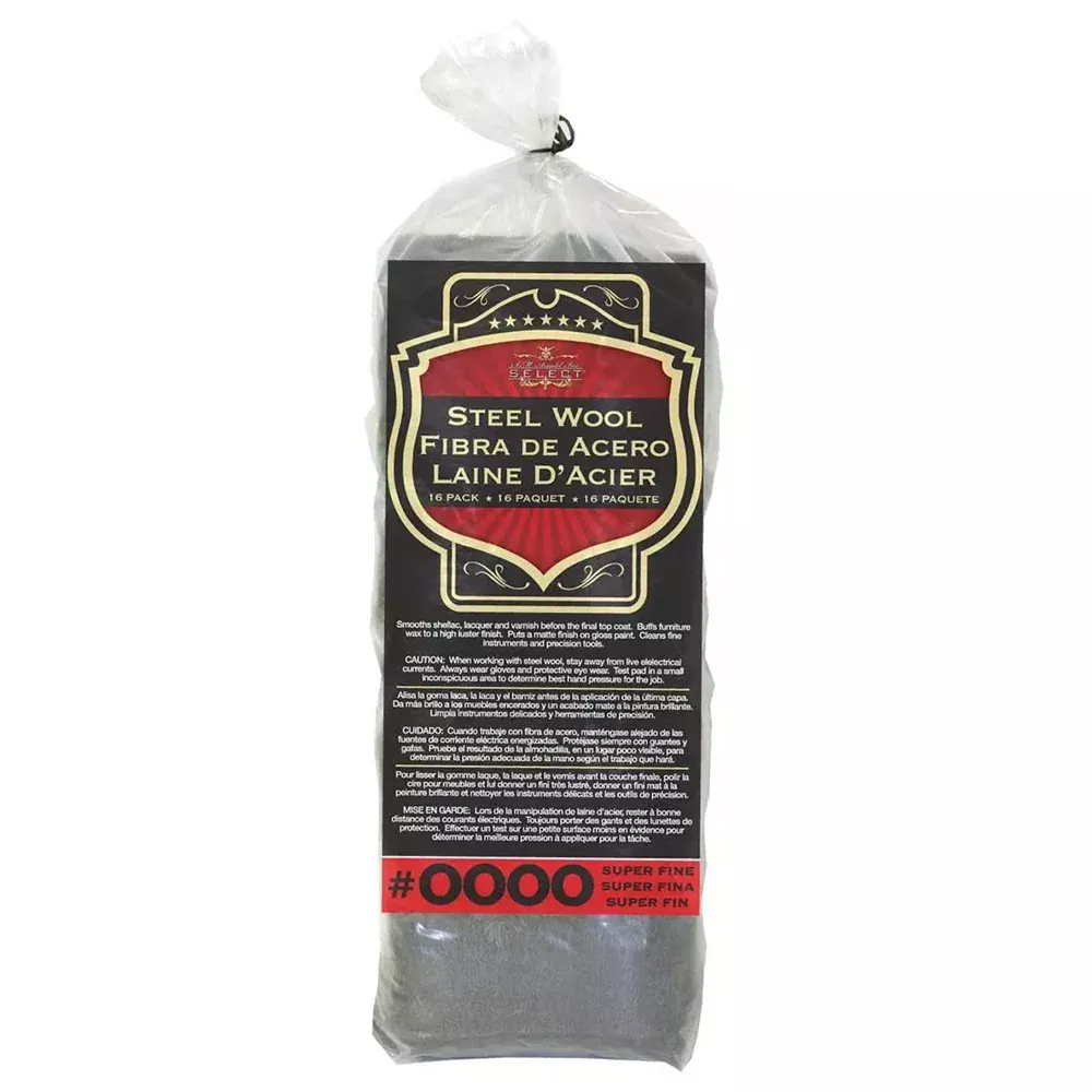 SM Arnold Professional Steel Wool - #0000 - Super Fine (16 Pads)