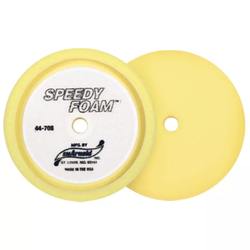 SM Arnold Speedy Foam Buffing Pad - 8 inch - Yellow