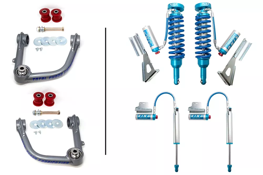 Total Chaos Fabrication UCA w/ Adjustable King Coilover 2.5 Inch Shocks FRONT & REAR For 4Runner (2010-2024)