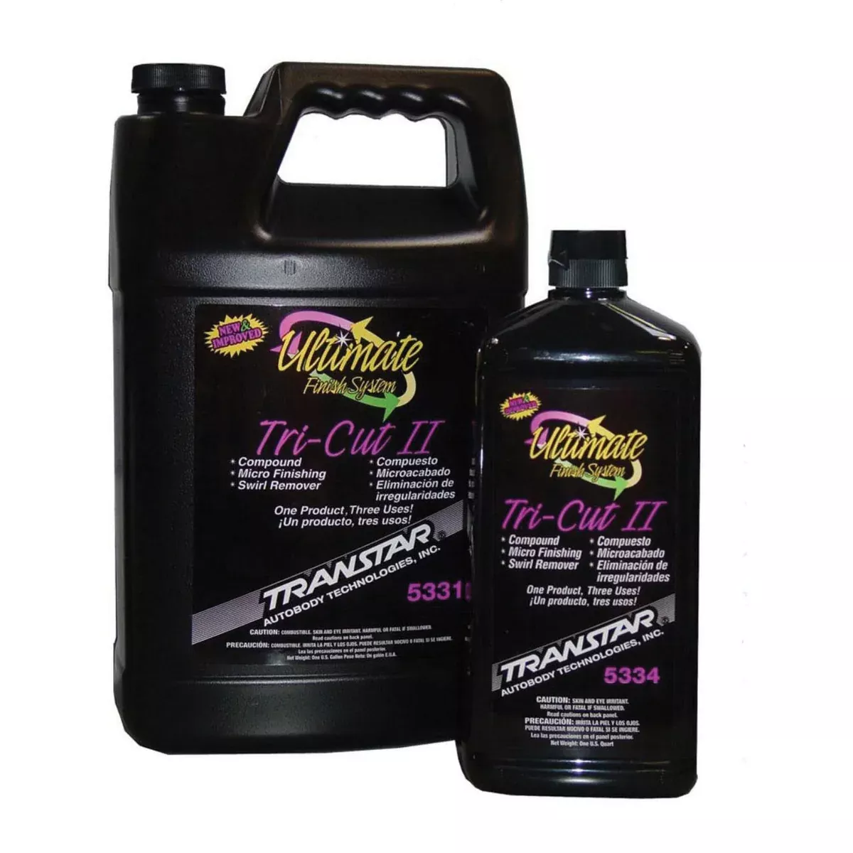 Transtar 5334 Tri-Cut Compound 1 qt Bottle Glossy White Liquid