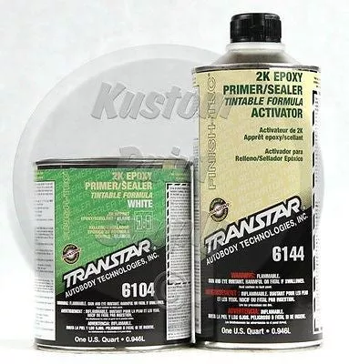 TRANSTAR 6104 6144 2k Epoxy White Primer Sealer 1 Qt Kit