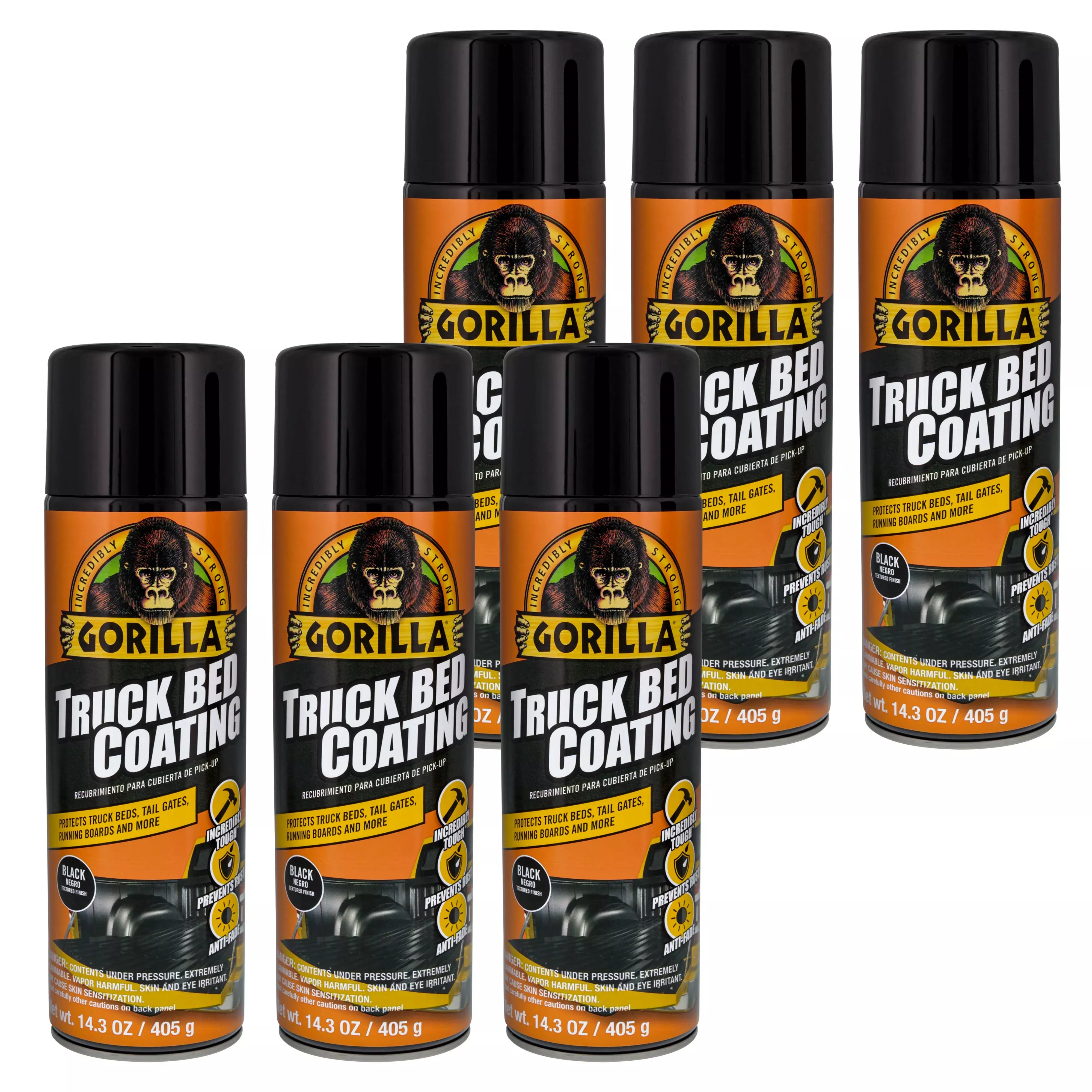 Truck Bed Coating Aerosol - 14.3 oz, 6 Pack