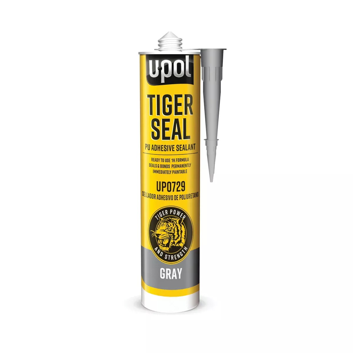 U-POL Tiger Seal 0729 1-Component Gray Paste Sealant 310 mL Cartridge
