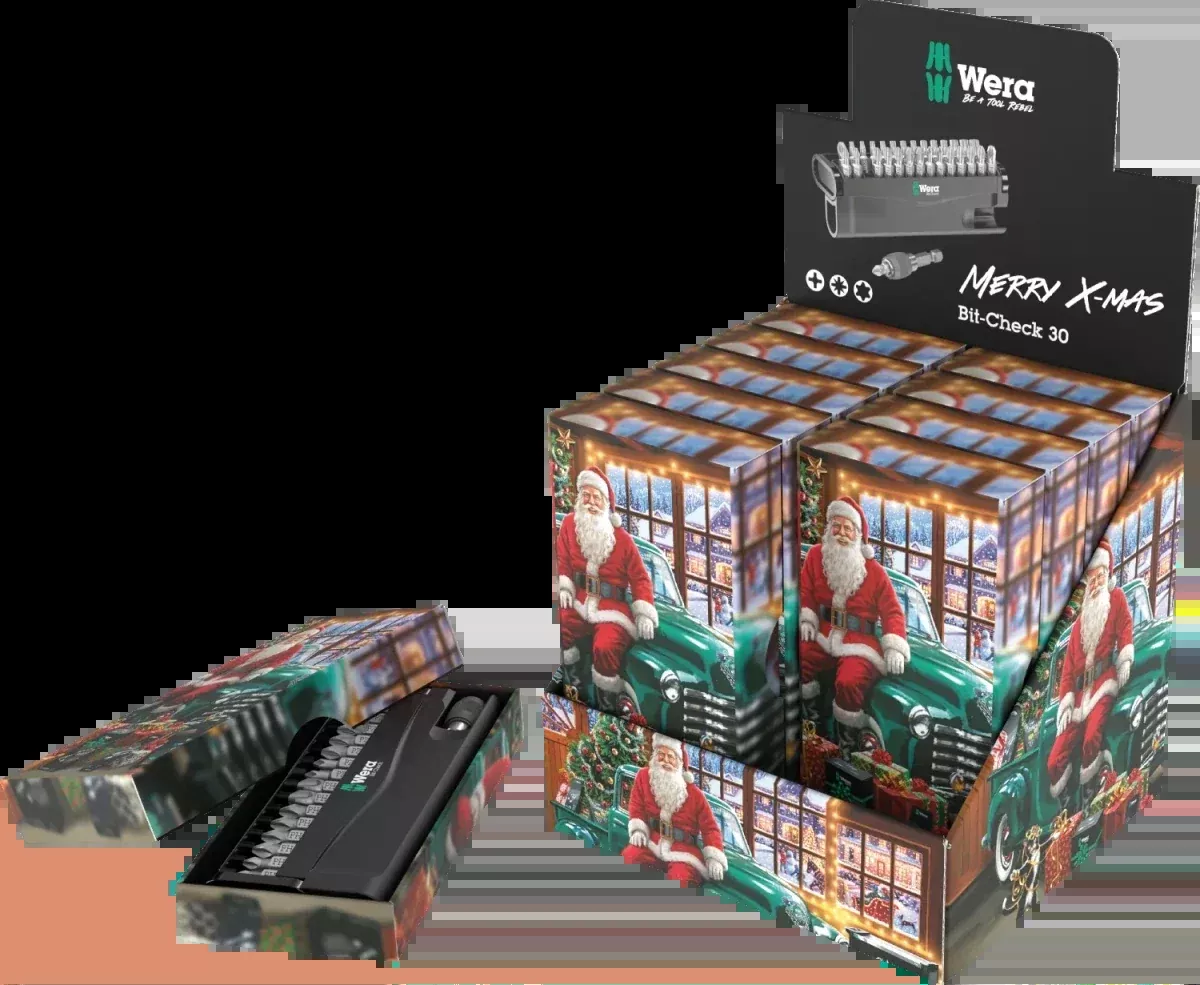 Wera 05135824001 Christmas 2026 Bit-Check 30 Screwdriver Bit Set