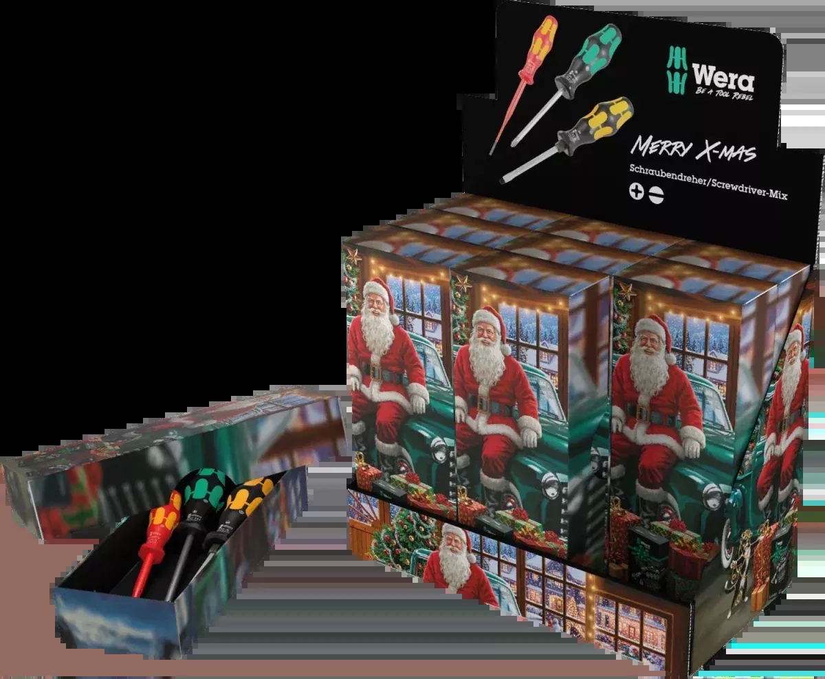 Wera 05136035001 Christmas 2026 Kraftform Screwdriver Set - 3 Piece Holiday Gift Box
