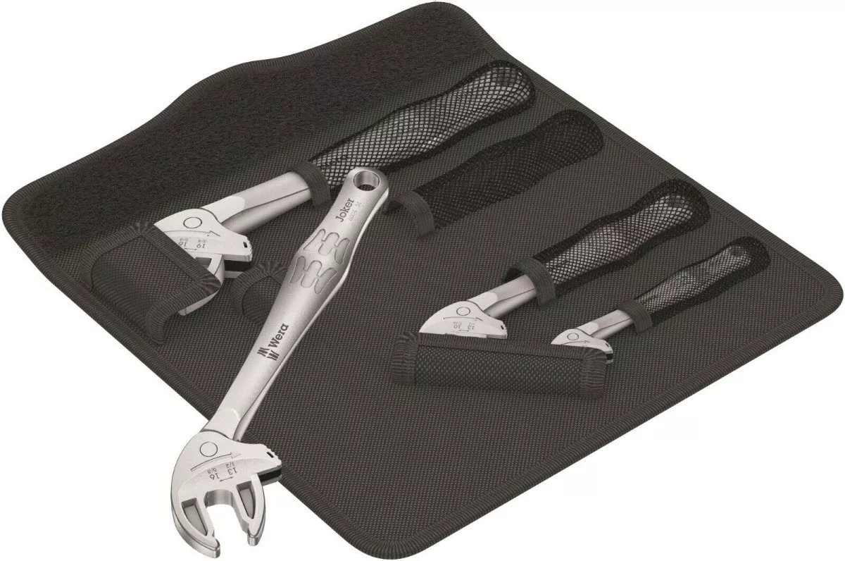Wera 6004 Joker Self-Setting 4-Piece Wrench Set - Highly Versatile with Metric & Imperial Capabilities – 05020110001
