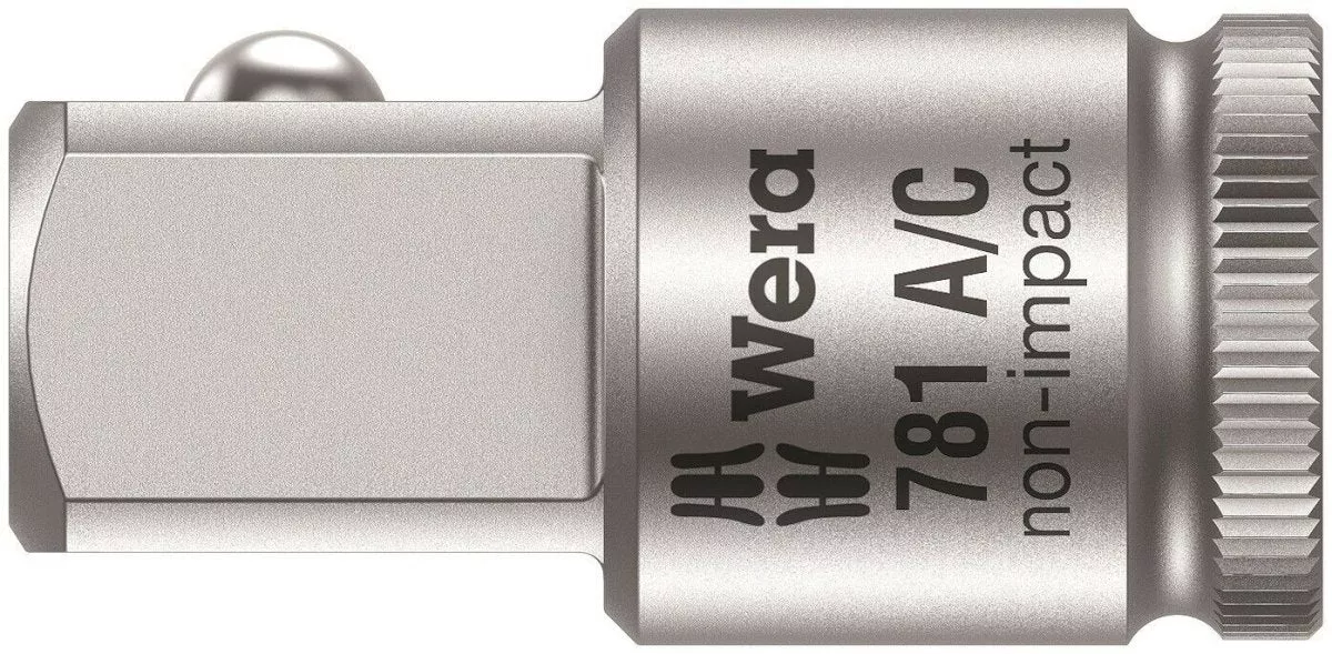 Wera 781 A/C Socket Wrench Adapter 1/4" to 1/2" Drive 05042671001