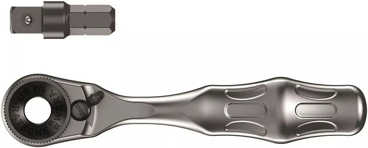 Wera 8001 A Zyklop Mini 1 Bit Ratchet Socket Wrench 1/4" Drive 05073230001