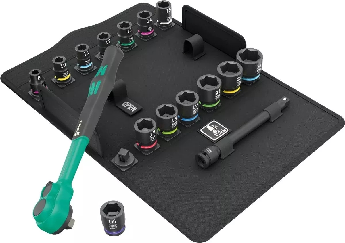 Wera 8100 SB 12 Zyklop Comfort Ratchet Set 3/8" Drive Metric 05005530001