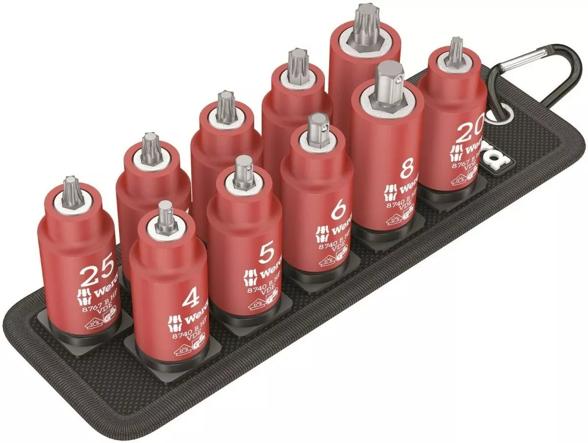Wera 8767 B VDE HF Belt B VDE 1 Zyklop TORX Socket Set 3/8" Drive 05004930001