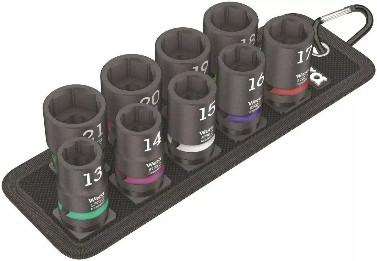 Wera 8790 Belt C Impaktor 1 Socket Set 1/2" Drive Metric 05004580001
