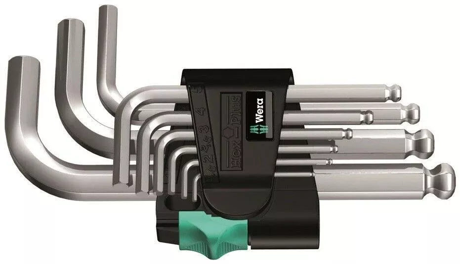 Wera 950/9 Hex-Plus L-Key Set 9 Piece Metric 05133163001