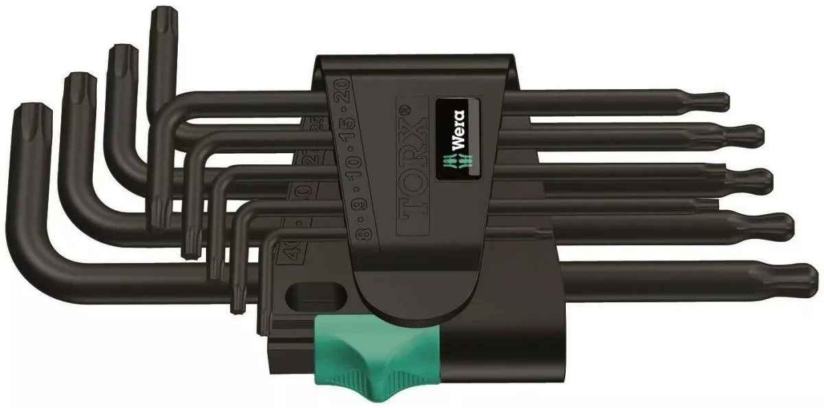 Wera 967/9 TX 1 TORX L-Key Set With Ball End 9 Pieces 05024242001