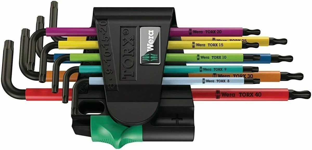 Wera 967/9 TX BO 1 SB Security TORX L-Key Set 9 Pieces 05073599001