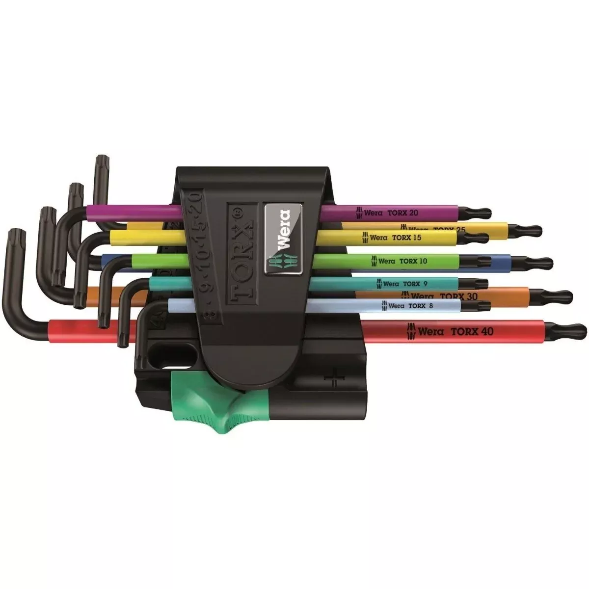 Wera 967/9 TX BO Multicolor 1 Tamper Proof TORX L-Key Set 9 Pieces 05024335001